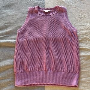 Loft Purple Sleeveless Knit Top